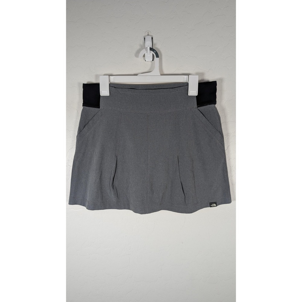 The North Face Skort Womens 4 Gray Hiking Built In Shorts Stretch Pockets Active
